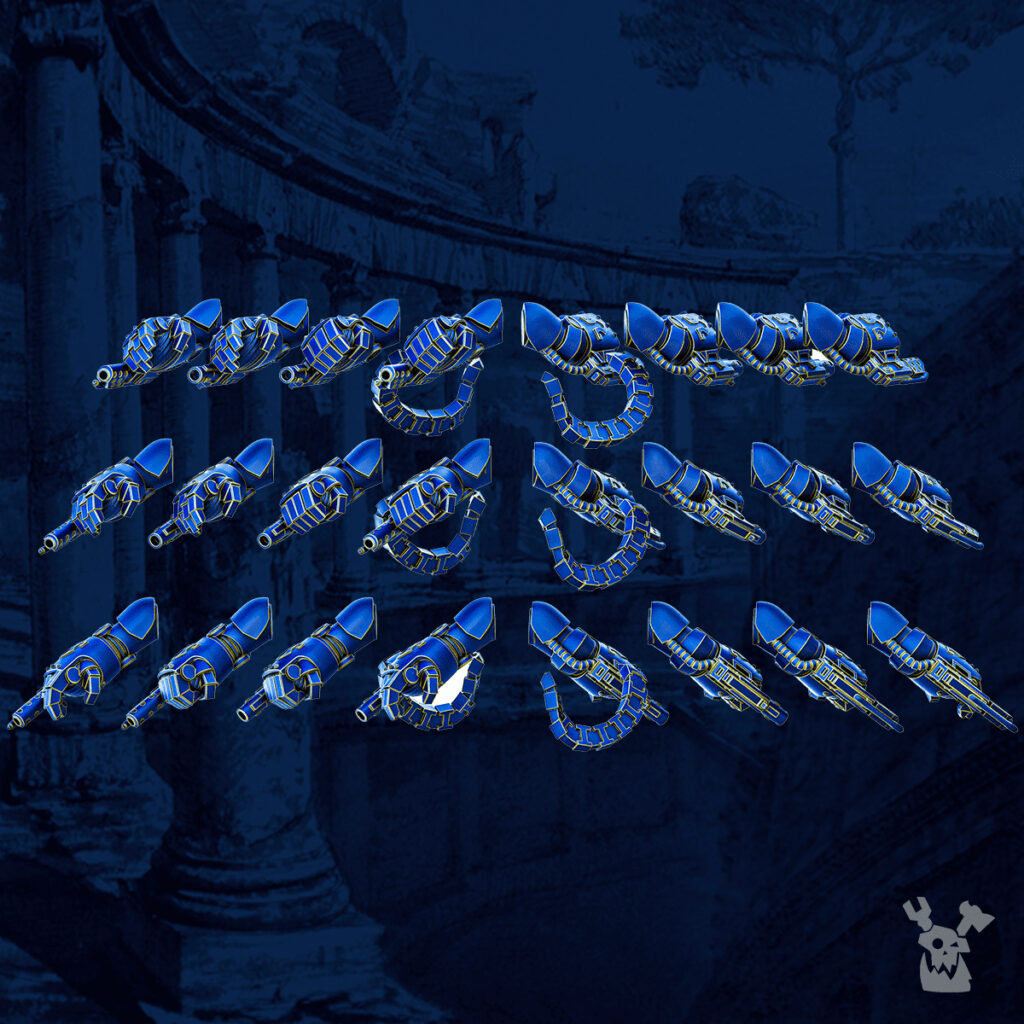 Ultra Knights Gravis Princeps Squad Build Kit, proxy miniature, 28mm heroic scale unpainted resin, view 9