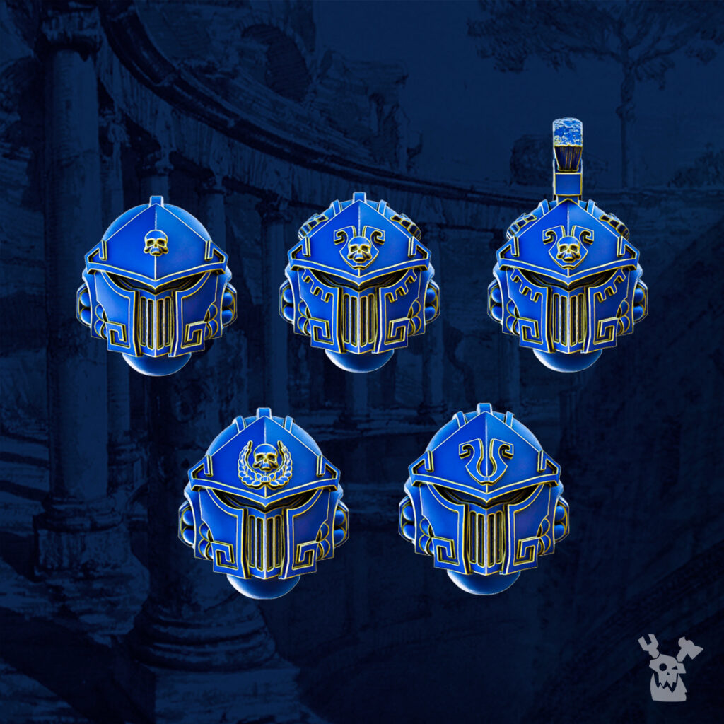 Ultra Knights Impetum Alis Heads, resin conversion bits, 28mm heroic scale unpainted resin