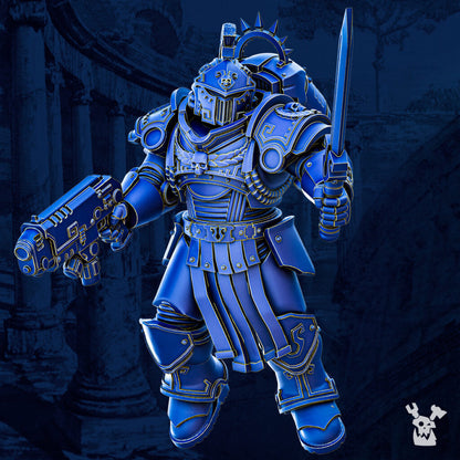 Ultra Knights Impetum Alis Squad Build Kit, proxy miniature, 28mm heroic scale unpainted resin, view 2