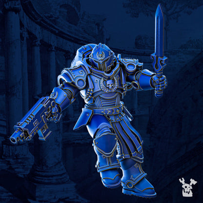 Ultra Knights Impetum Alis Squad Build Kit, proxy miniature, 28mm heroic scale unpainted resin, view 4