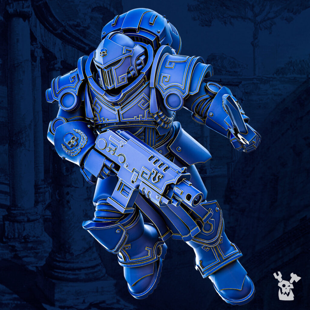 Ultra Knights Impetum Alis Squad Build Kit, proxy miniature, 28mm heroic scale unpainted resin, view 6