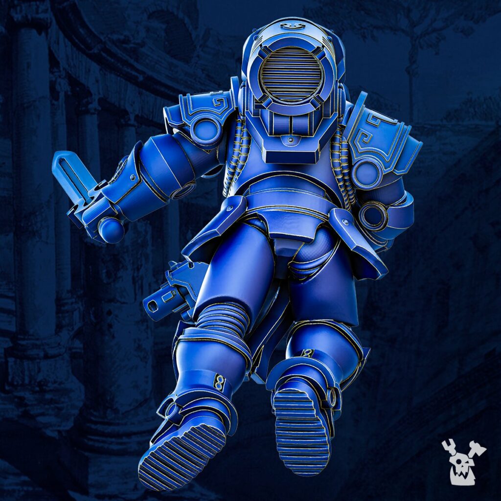 Ultra Knights Impetum Alis Squad Build Kit, proxy miniature, 28mm heroic scale unpainted resin, view 8