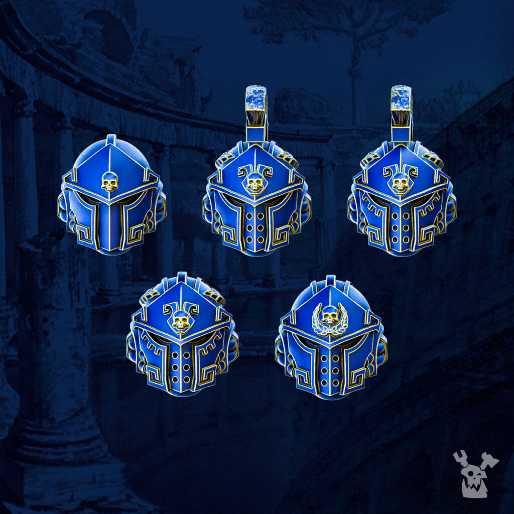 Ultra Knights Princeps Cohorte Heads V3, resin conversion bits, 28mm heroic scale unpainted resin