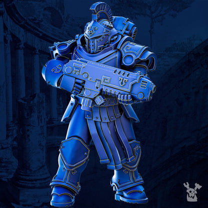 Ultra Knights Princeps Cohorte Squad Build Kit, proxy miniature, 28mm heroic scale unpainted resin, view 2