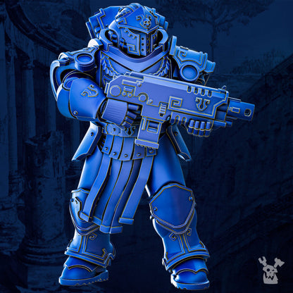 Ultra Knights Princeps Cohorte Squad Build Kit, proxy miniature, 28mm heroic scale unpainted resin, view 3