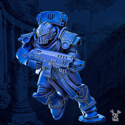 Ultra Knights Princeps Cohorte Squad Build Kit, proxy miniature, 28mm heroic scale unpainted resin, view 5