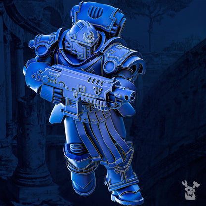 Ultra Knights Princeps Cohorte Squad Build Kit, proxy miniature, 28mm heroic scale unpainted resin, view 8