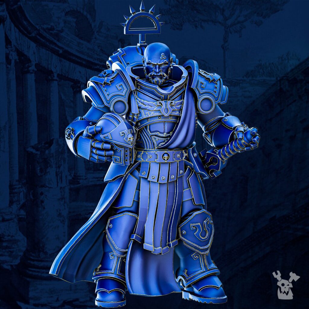 Ultra Knights Scipion Tribun Captain, proxy miniature, character, 28mm heroic scale unpainted resin