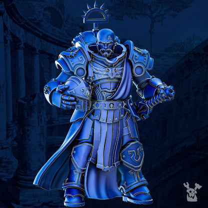 Ultra Knights Scipion Tribun Captain, proxy miniature, character, 28mm heroic scale unpainted resin