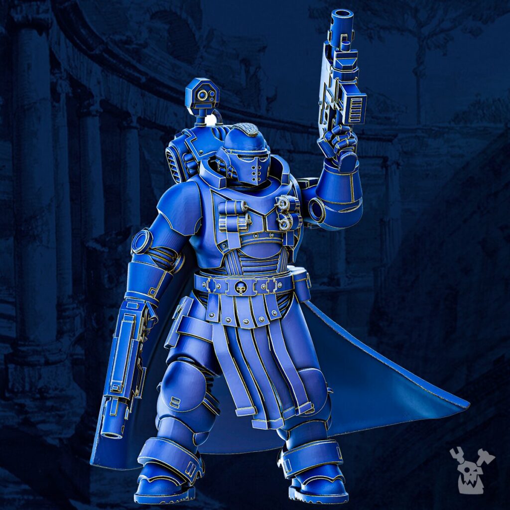 Ultra Knights Tacet Vestiga Lieutenant, proxy miniature, character, 28mm heroic scale unpainted resin