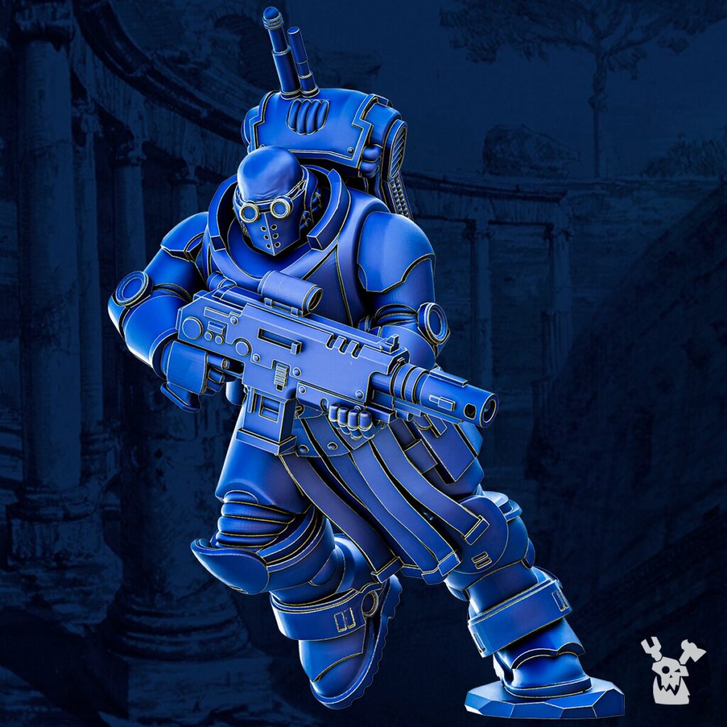 Ultra Knights Tacet Vestiga Squad Build Kit, proxy miniature, 28mm heroic scale unpainted resin, view 2