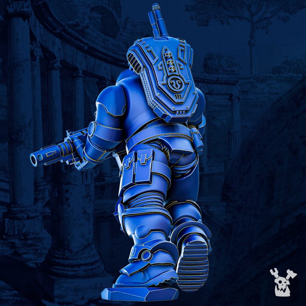 Ultra Knights Tacet Vestiga Squad Build Kit, proxy miniature, 28mm heroic scale unpainted resin, view 7