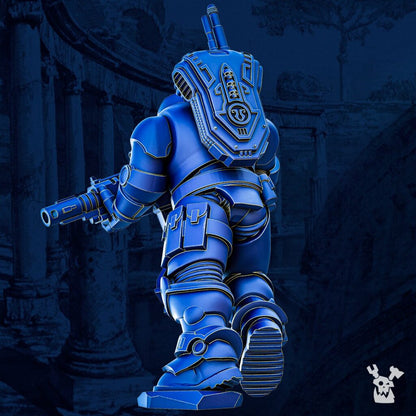 Ultra Knights Tacet Vestiga Squad Build Kit, proxy miniature, 28mm heroic scale unpainted resin, view 7