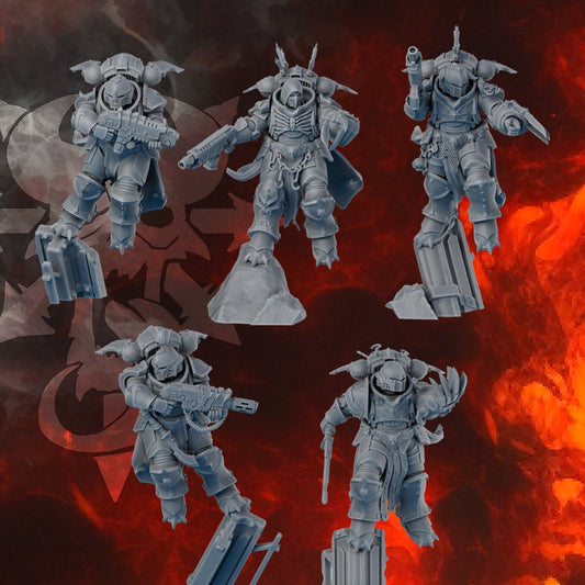 Dark Space Knights Dismembers, proxy miniature, 28mm heroic scale unpainted resin
