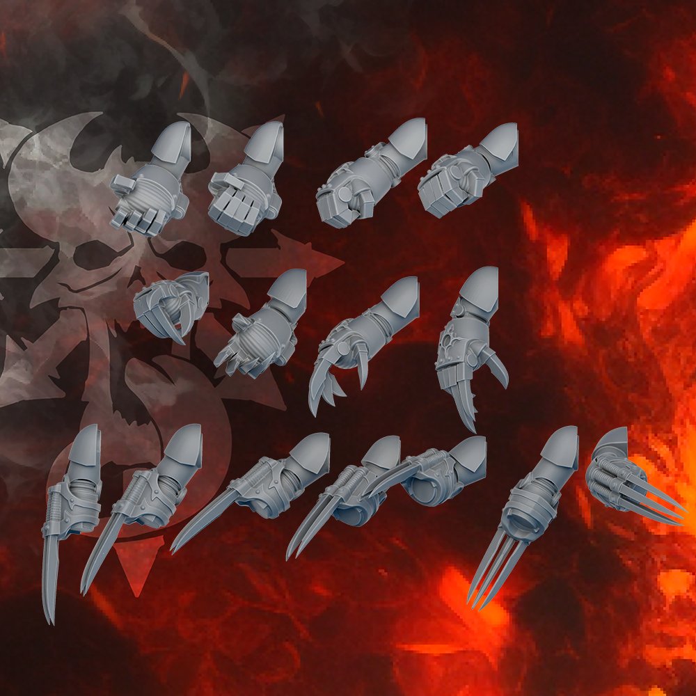 Dark Space Knights Dismembers, proxy miniature, 28mm heroic scale unpainted resin, view 3