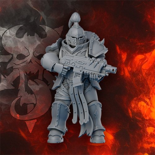 Dark Space Knights Traitor Warrior, proxy miniature, infantry, 28mm heroic scale unpainted resin