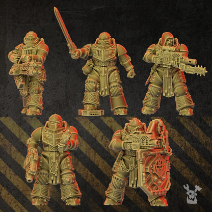 Iron Knights Assembly Kit, proxy miniature, build kit, 28mm heroic scale unpainted resin