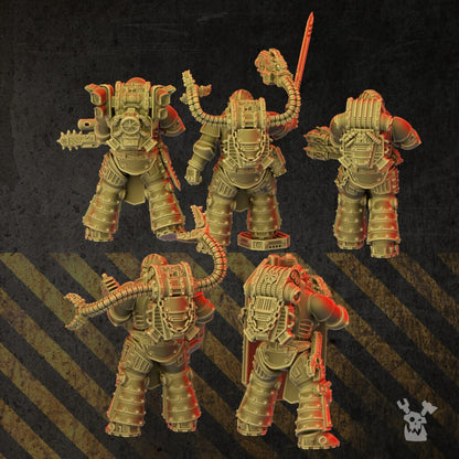 Iron Knights Assembly Kit, proxy miniature, build kit, 28mm heroic scale unpainted resin, view 2