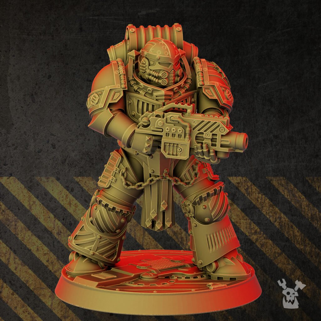 Iron Knights Assembly Kit, proxy miniature, build kit, 28mm heroic scale unpainted resin, view 5