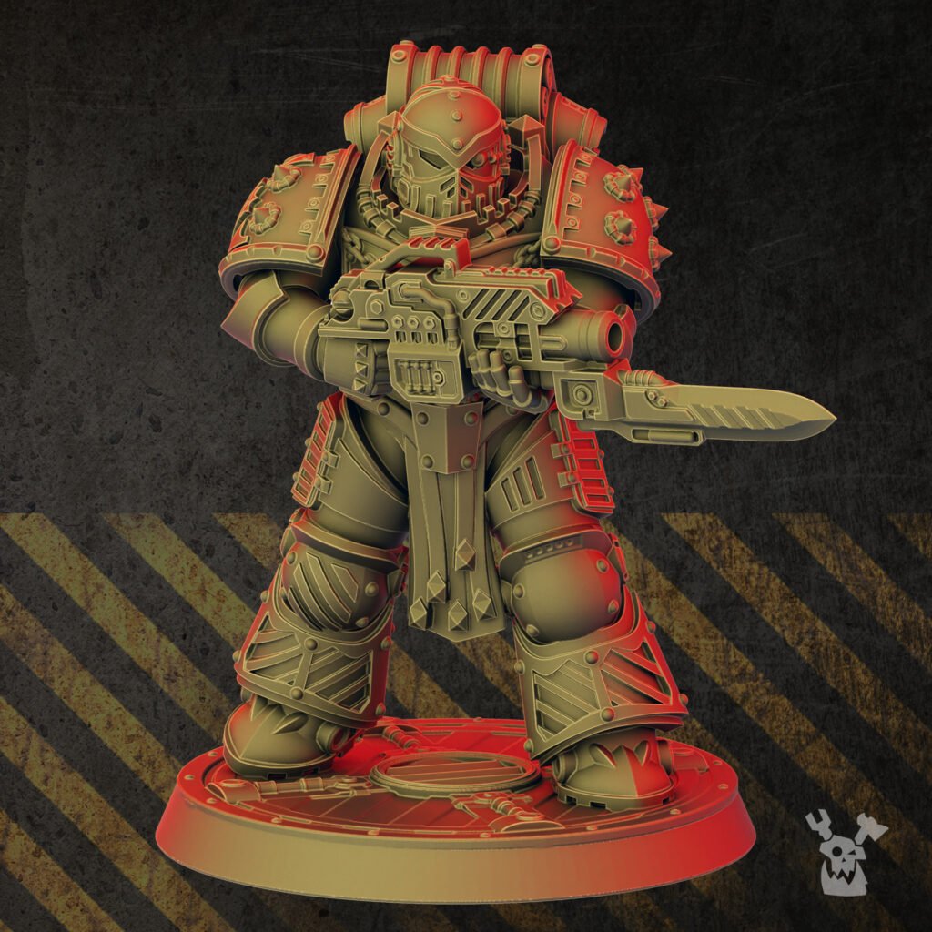 Iron Knights Assembly Kit, proxy miniature, build kit, 28mm heroic scale unpainted resin, view 6