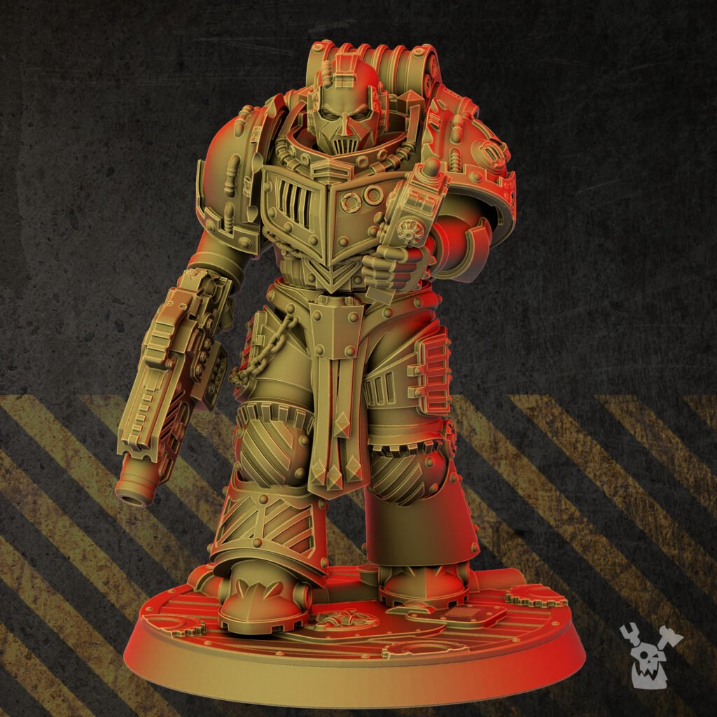 Iron Knights Assembly Kit, proxy miniature, build kit, 28mm heroic scale unpainted resin, view 7