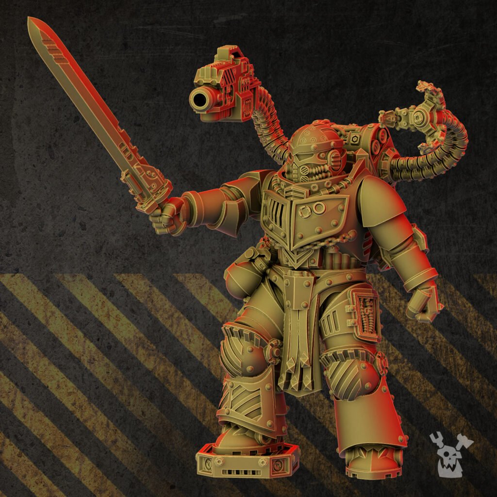 Iron Knights Assembly Kit, proxy miniature, build kit, 28mm heroic scale unpainted resin, view 9