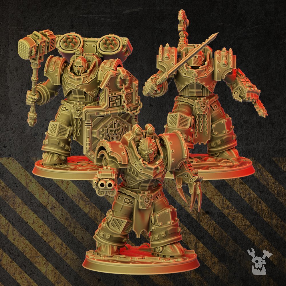 Iron Knights Heavy Armor, proxy miniature, 28mm heroic scale unpainted resin