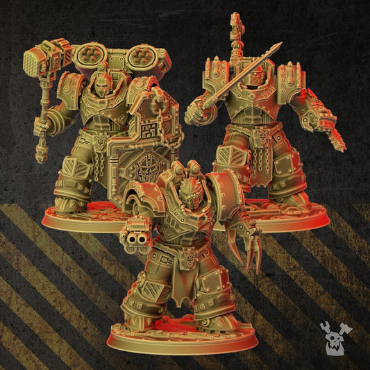 Iron Knights Heavy Armor, proxy miniature, 28mm heroic scale unpainted resin