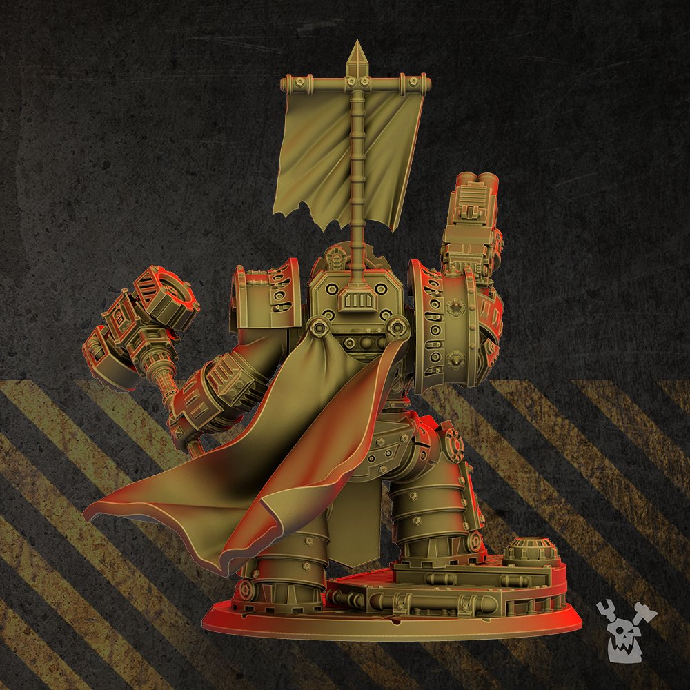 Iron Knights High Brother, proxy miniature, 28mm heroic scale unpainted resin, view 2