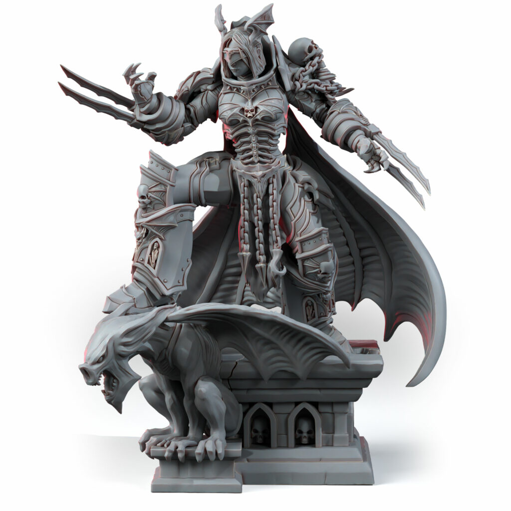 Dark Space Knights Queen Of Vampyres (Height 70 Mm), proxy miniature, character, 28mm heroic scale unpainted resin