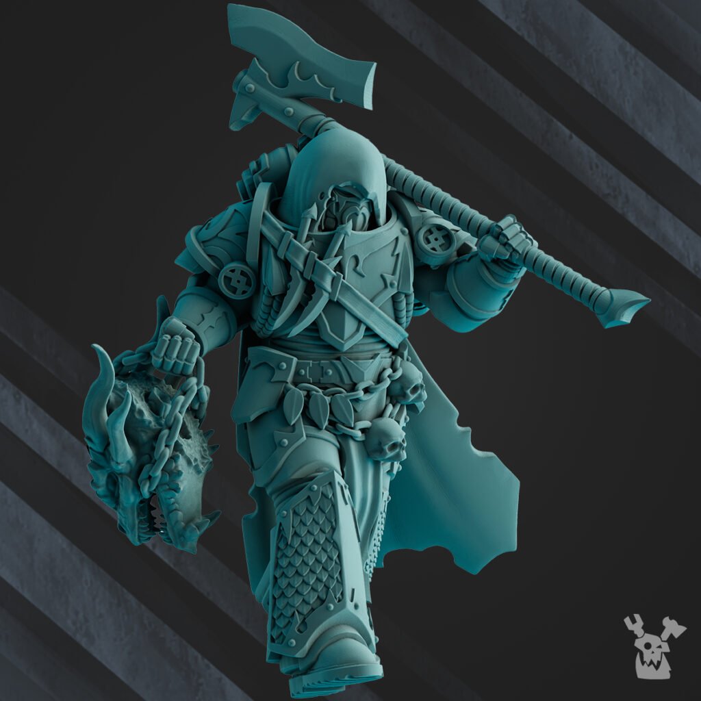 Space Knights Battle Brothers Beast Hunter, proxy miniature, monster, 28mm heroic scale unpainted resin