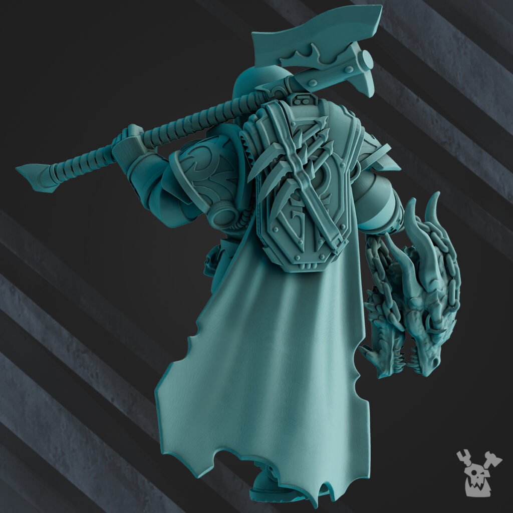 Space Knights Battle Brothers Beast Hunter, proxy miniature, monster, 28mm heroic scale unpainted resin, view 2