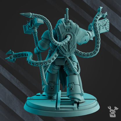 Space Knights Sethlans The Blacksmith, proxy miniature, character, 28mm heroic scale unpainted resin, view 2
