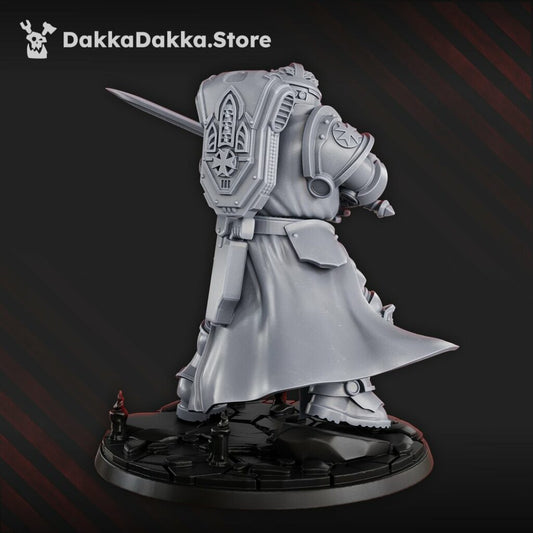 Space Knights Imperial Battle Brother, proxy miniature, 28mm heroic scale unpainted resin, view 2
