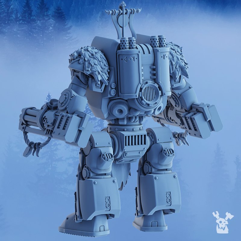 Wolf Knights Ancient Bits, proxy miniature, 28mm heroic scale unpainted resin, view 3