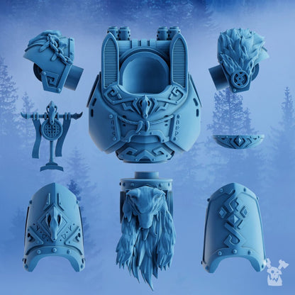 Wolf Knights Ancient Bits, proxy miniature, 28mm heroic scale unpainted resin, view 5