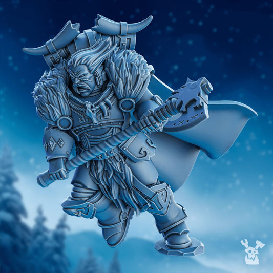 Wolf Knights Chacol Ad Storm Axe, proxy miniature, weapons, 28mm heroic scale unpainted resin