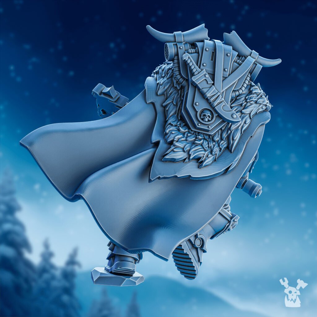 Wolf Knights Chacol Ad Storm Axe, proxy miniature, weapons, 28mm heroic scale unpainted resin, view 3