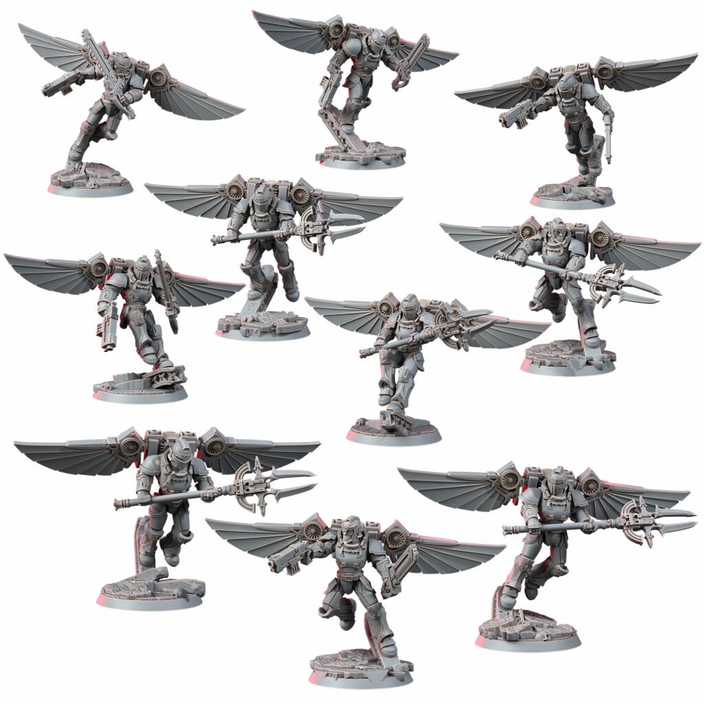 Crimson Knights Assault Militum, proxy miniature, 28mm heroic scale unpainted resin