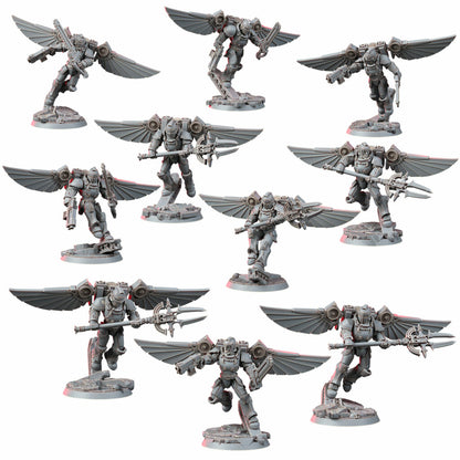 Crimson Knights Assault Militum, proxy miniature, 28mm heroic scale unpainted resin