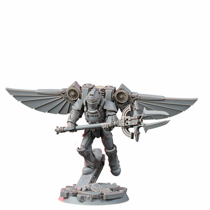 Crimson Knights Assault Militum, proxy miniature, 28mm heroic scale unpainted resin, view 5