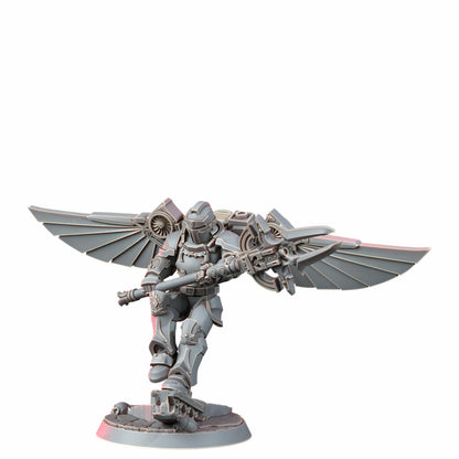 Crimson Knights Assault Militum, proxy miniature, 28mm heroic scale unpainted resin, view 6