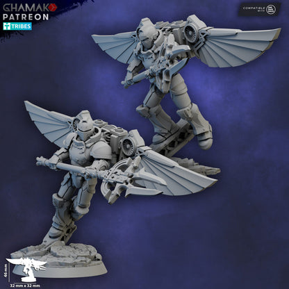 Crimson Knights Assault Militum, proxy miniature, 28mm heroic scale unpainted resin, view 7