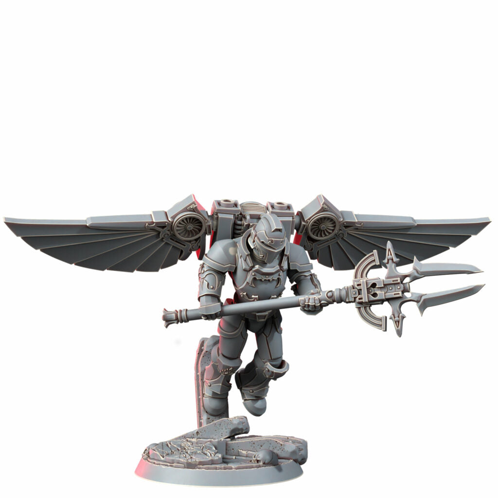Crimson Knights Assault Militum, proxy miniature, 28mm heroic scale unpainted resin, view 8