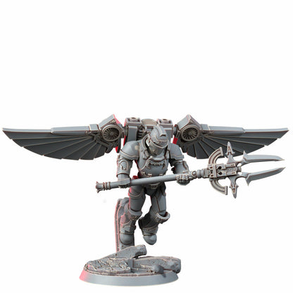 Crimson Knights Assault Militum, proxy miniature, 28mm heroic scale unpainted resin, view 8