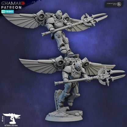 Crimson Knights Assault Militum, proxy miniature, 28mm heroic scale unpainted resin, view 10