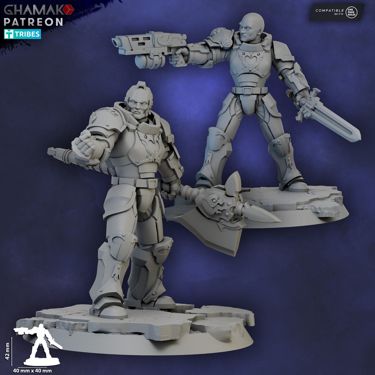 Crimson Knights Captain On Bike, proxy miniature, character, 28mm heroic scale unpainted resin, view 7