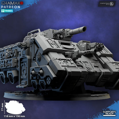 Crimson Knights Mbt, proxy miniature, 28mm heroic scale unpainted resin, view 3