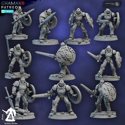 Crimson Knights Militum, proxy miniature, 28mm heroic scale unpainted resin