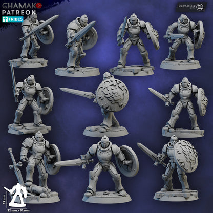 Crimson Knights Militum Rifle, proxy miniature, 28mm heroic scale unpainted resin, view 6
